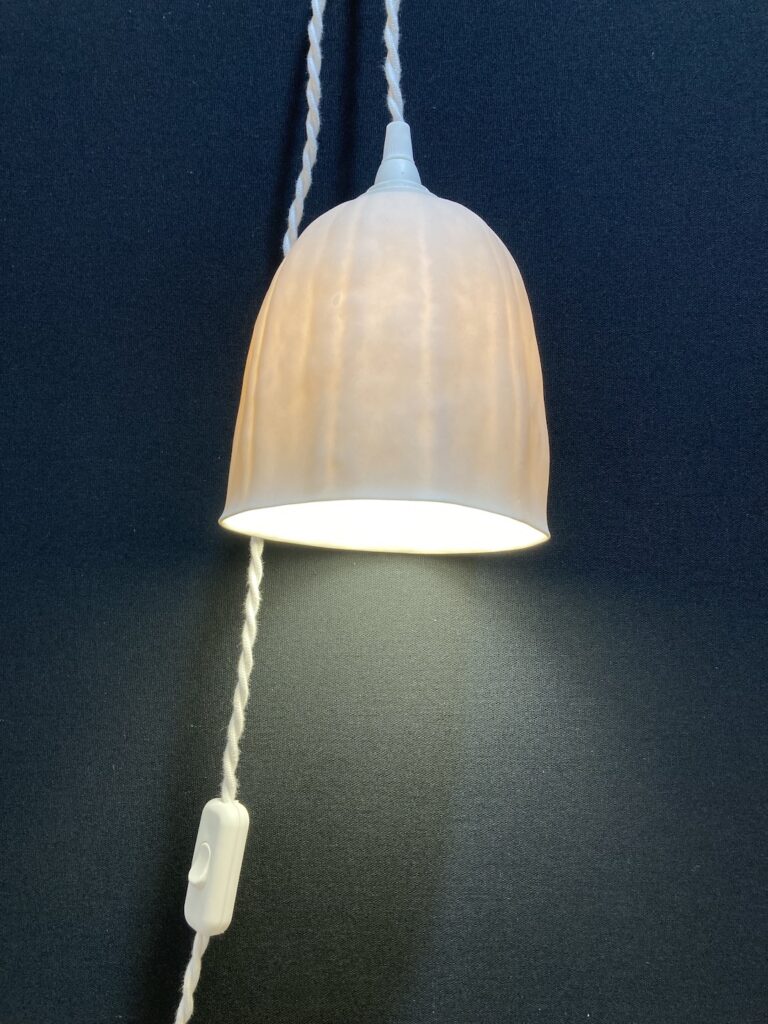abat-jour spaghetti en porcelaine de coulage